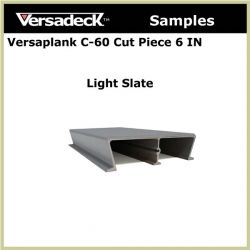 Samples Aluminum Decking C-60 Cut Piece 6 IN Light Slate