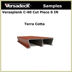 Samples Aluminum Decking C-60 Cut Piece 6 IN Terra Cotta