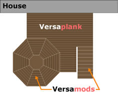 Aluminum Plank Decking Versadeck Versaplank Combined with Versamods Diagram
