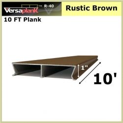 10 FT Residential Plank Aluminum Decking Rustic Brown