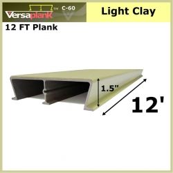 12 FT Commercial Plank Aluminum Decking Light Clay