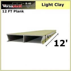 12 FT Residential Plank Aluminum Decking Light Clay