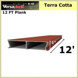 12 FT Residential Plank Aluminum Decking Terra Cotta