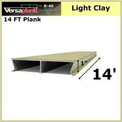 14 FT Residential Plank Aluminum Decking Light Clay