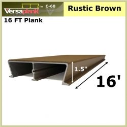 16 FT Commercial Plank Aluminum Decking Rustic Brown