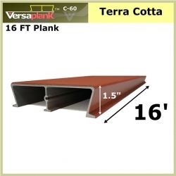 16 FT Commercial Plank Aluminum Decking Terra Cotta