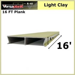 16 FT Residential Plank Aluminum Decking Light Clay