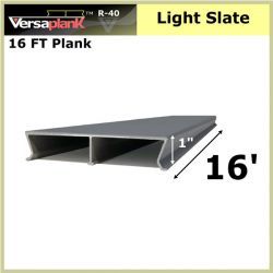 16 FT Residential Plank Aluminum Decking Light Slate