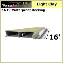 16 FT Residential Waterproof Aluminum Decking Light Clay