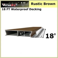 18 FT Residential Waterproof Aluminum Decking Rustic Brown