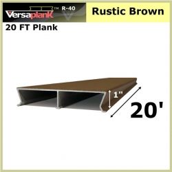 20 FT Residential Plank Aluminum Decking Rustic Brown