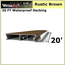 20 FT Residential Waterproof Aluminum Decking Rustic Brown
