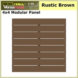 4x4 Commercial Modular Aluminum Decking Rustic Brown