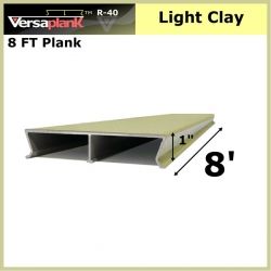 8 FT Residential Plank Aluminum Decking Light Clay