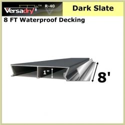 8 FT Residential Waterproof Aluminum Decking Dark Slate