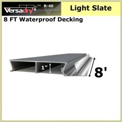 8 FT Residential Waterproof Aluminum Decking Light Slate