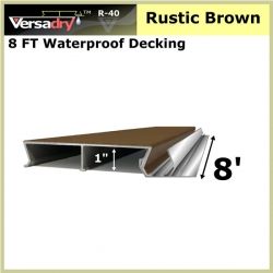 8 FT Residential Waterproof Aluminum Decking Rustic Brown