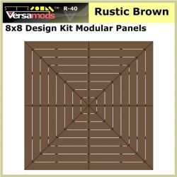 8x8 Design Kit Residential Modular Aluminum Decking Rustic Brown