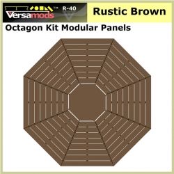 Octagon Kit Residential Modular Aluminum Decking Rustic Brown