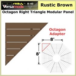 Octagon RT Tri Residential Modular Aluminum Decking Rustic Brown