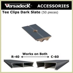 Tee Clips 50 Pieces Aluminum Deck Accessories Dark Slate