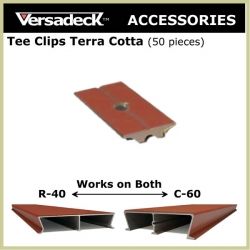 Tee Clips 50 Pieces Aluminum Deck Accessories Terra Cotta